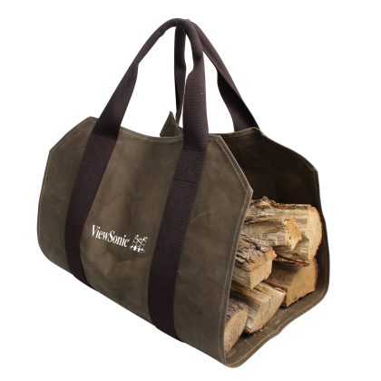 Custom Ford Wax Canvas Firewood Carrier - Brown