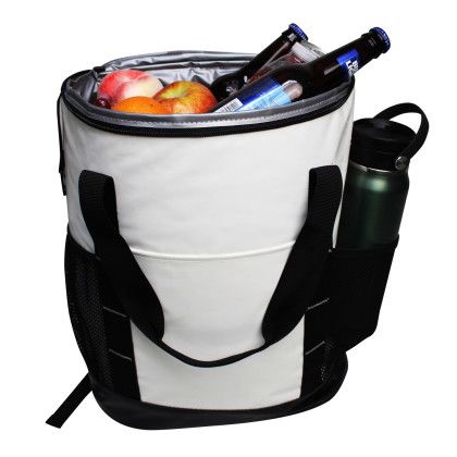 Custom Titan Backpack Cooler - White Open View