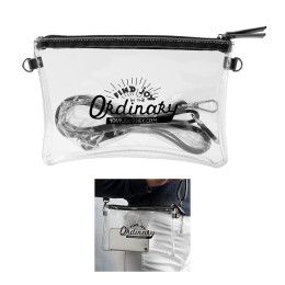 Custom Clear Crossbody Purse - Clear/Black