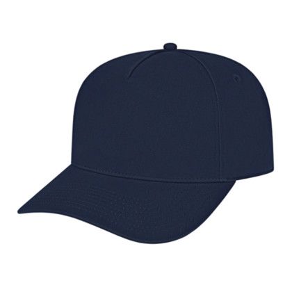 Custom Hometown 5 Panel - Faux Leather Applique - Navy
