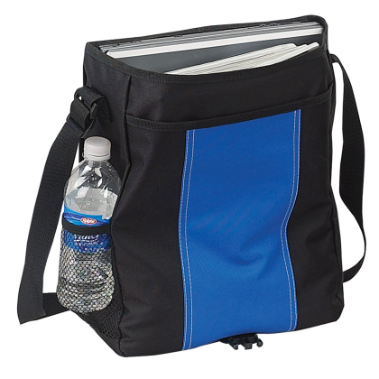 Custom Flapover Computer Case - Blue Back View Custom Flapover Computer Case - Blue Back View