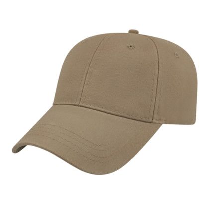Custom Custom X-Tra Value Structured Cap - Genuine Leather Applique - Khaki - OSFM