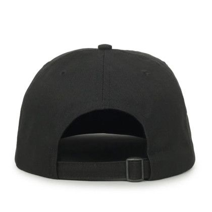 Custom American Made Solid Back Dad Cap - Charcoal Back View
