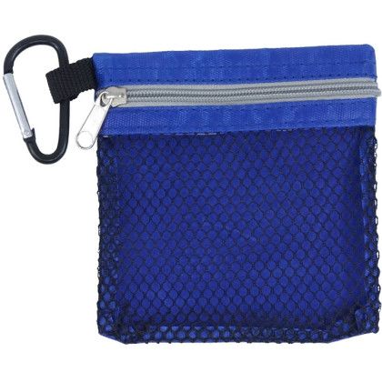 Custom Mesh Bag With Carabiner + Mask200 Dye Sublimated - Blue Mesh Bag