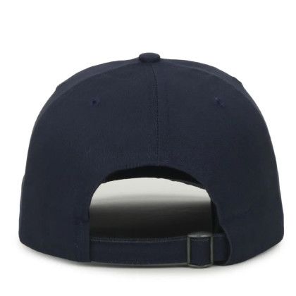 Custom American Made Solid Back Dad Cap - Navy Back View