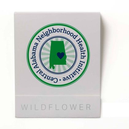 Custom Blue Ribbon Garden of Hope Matchbook - Blue Front View