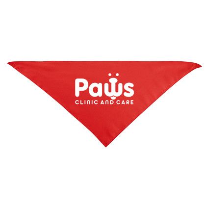 Custom Large Triangle RPET Pet Bandana - Red