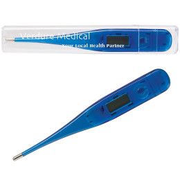 Custom Digital Thermometer in Clear Case - Blue
