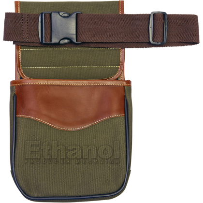 Custom Buckskin Gulch Leather Shell Bag - Green With Cognac 