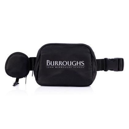 Custom EcoChic Recycled Belt Bag & Bottle Bag - Black 