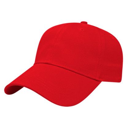 Custom Lightweight Structured Low Profile Cap - Genuine Leather Applique - Red Custom Lightweight Structured Low Profile Cap - Genuine Leather Applique - Red