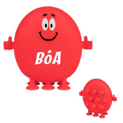 Custom Smiley Push Pop Pal - Red