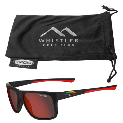 Custom Tifosi Swick Sunglasses - Black-Satin/Smoke-Red Custom Tifosi Swick Sunglasses - Black-Satin/Smoke-Red