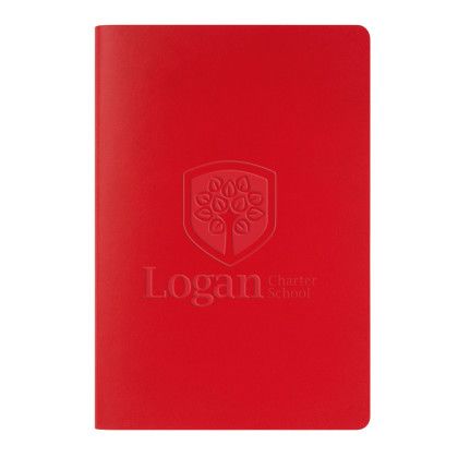 Custom Flex Recycled Paper Notebook 5.5" x 8" - Red