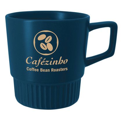 Custom Good Value Lines Mug - 12 oz - Navy 