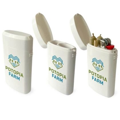 Custom Puff Case - Lighter Joint Holder - White