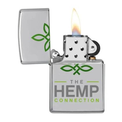 Custom Metal Flip-Top Lighter - Oil Wick - Silver 