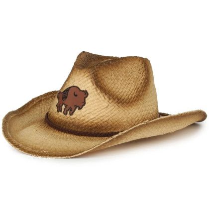 Custom Raffia Straw Hat - Tan Left Side 