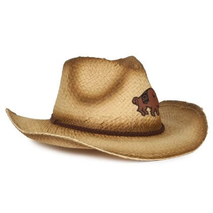 Custom Raffia Straw Hat - Tan Right Side 