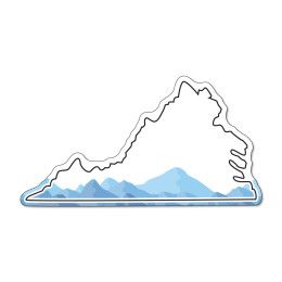 Custom Virginia NoteKeeper Magnet 20 Mil - Mountain 