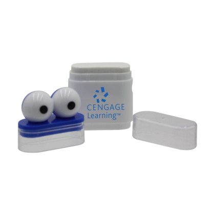 Custom Googly-Eyed Eraser/Sharpener - Blue Open View