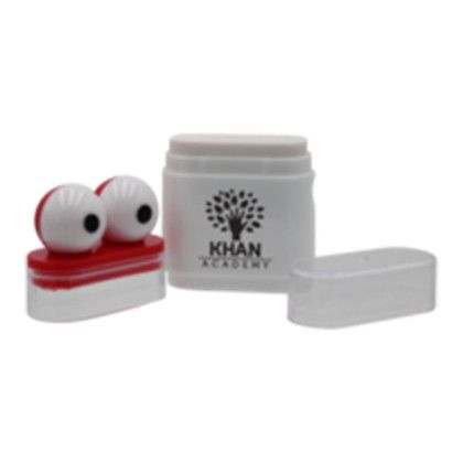 Custom Googly-Eyed Eraser/Sharpener - Red Open View