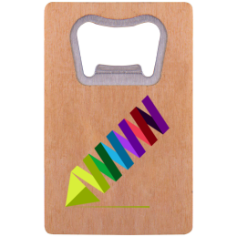 Custom Wood Credit Card Bottle Opener - Full Color 