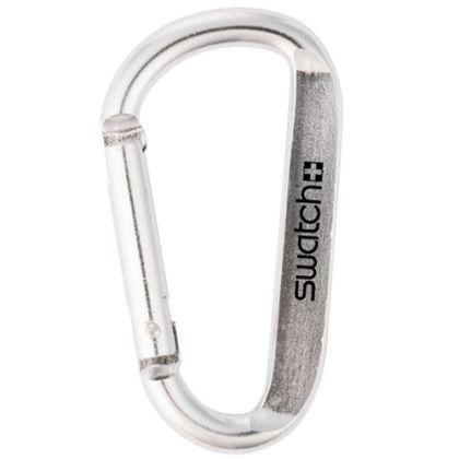 Custom Carabiner Clip Keychain - Silver
