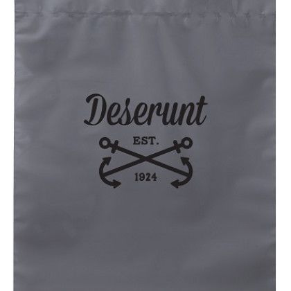 Custom Biodegradable Fold Over Die Cut Bag - 9 x 12 - Gray 