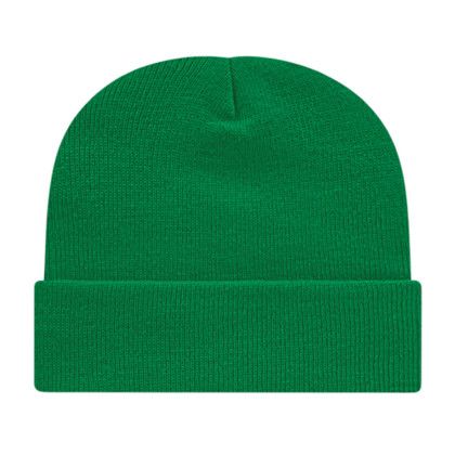 Solid Knit Cap with Cuff True Kelly green
