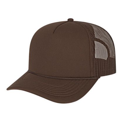 Custom Retro Foamie Trucker - Genuine Leather Applique - Brown Custom Retro Foamie Trucker - Genuine Leather Applique - Brown