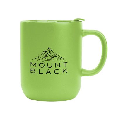 Custom 14 oz. Michigan Ceramic Mug - Lime Green 