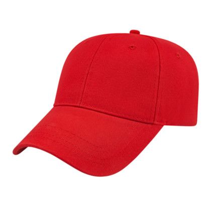 Custom X-Tra Value Structured Cap - Faux Leather Applique - Red_XS