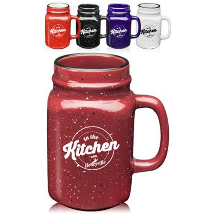 Custom 16 oz Savannah Ceramic Personalized Mason Jars - All Colors Custom 16 oz Savannah Ceramic Personalized Mason Jars - All Colors