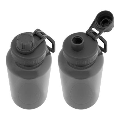 Custom 34 oz. Jessie RPET Bottle - Translucent Charcoal Top View