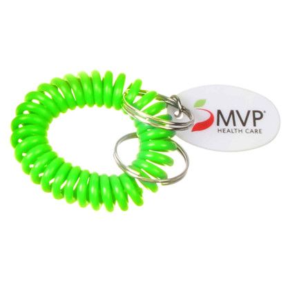 Custom Bracelet Coil with White Tag - Lime