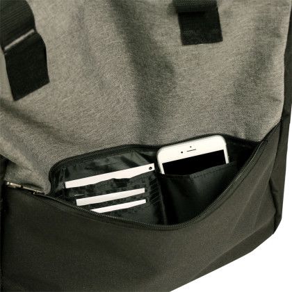 Custom RPET Power Tote - Grey Open View
