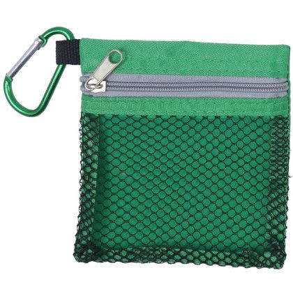 Custom Mesh Bag With Carabiner + Mask102 Blank - Green Mesh Bag