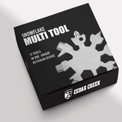 Custom Cedar Creek Snowflake Multi Tool - Black Box View