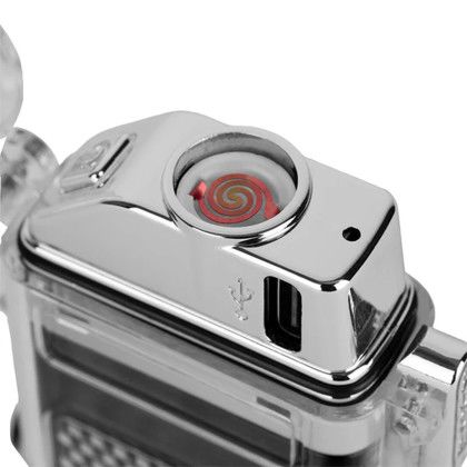 Custom IgniteLume Flashlight & All-Weather Lighter - Black Lighter View