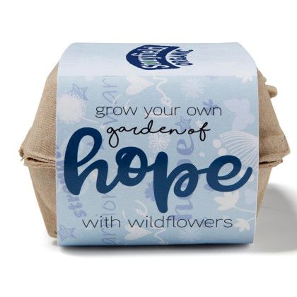 Custom Blue Grow Your Own Garden of Hope - Blue With Natural Side View