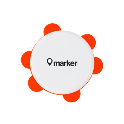 Custom Push Pop Bubble Spinning Fidget Sensory Toy - Orange Top View Custom Push Pop Bubble Spinning Fidget Sensory Toy - Orange Top View