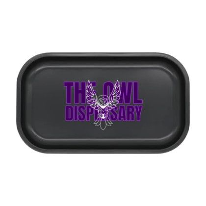 Custom Printed Rolling Tray - Medium - Glossy Black - Design 1 Custom Printed Rolling Tray - Medium - Glossy Black - Design 1