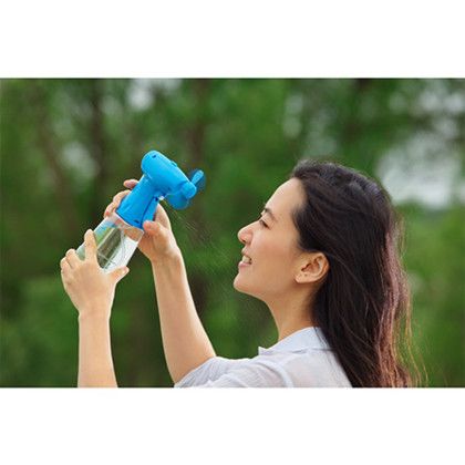 Custom Stay Cool Spray Bottle & Fan - Blue Lifestyle Custom Stay Cool Spray Bottle & Fan - Blue Lifestyle