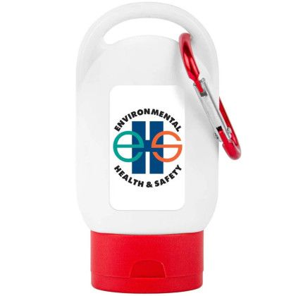 Custom Sunscreen SPF 30 with Carabiner - Red