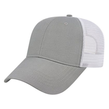 Custom Embroidered X-tra Value Mesh Back Cap - gray/white Custom Embroidered X-tra Value Mesh Back Cap - gray/white