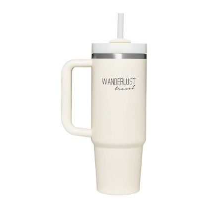 Printed Stanley Quencher H2.0 FlowState Tumbler 30 oz - Cream