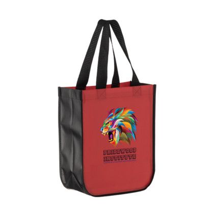 Custom Matte Laminated Designer Tote Bag - Full Color - Red Custom Matte Laminated Designer Tote Bag - Full Color - Red
