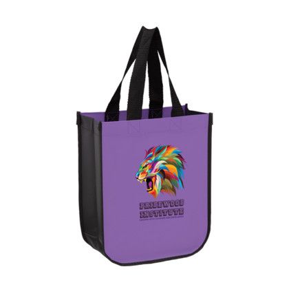Custom Matte Laminated Designer Tote Bag - Full Color - Purple Custom Matte Laminated Designer Tote Bag - Full Color - Purple