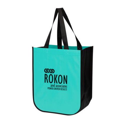 Custom Matte Laminated Designer Tote Bag - Teal 